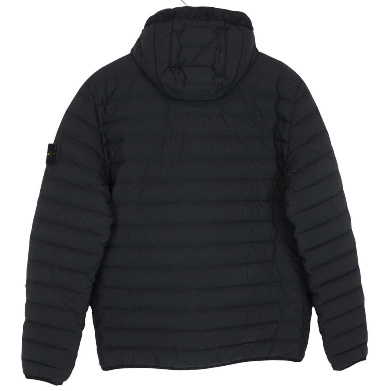 Stone Island AW 2020 Black Loom Woven Chambers Stretch Nylon TC Down Jacket