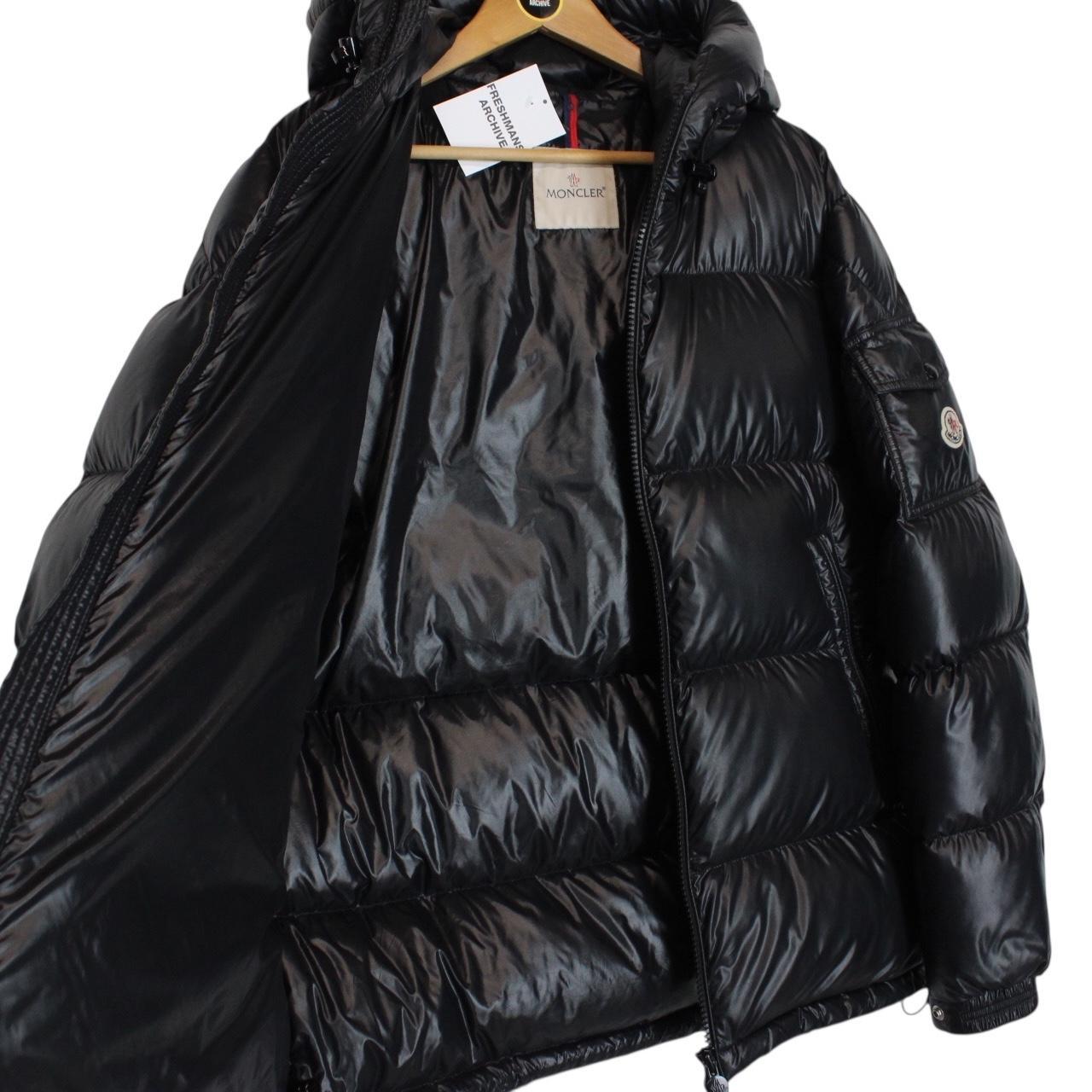 Moncler Ecrins Black Full Zip Hooded Down Jacket