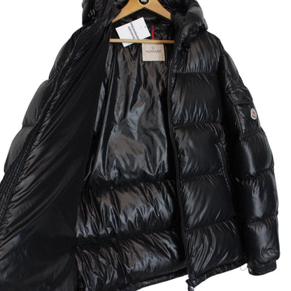 Moncler Ecrins Black Full Zip Hooded Down Jacket