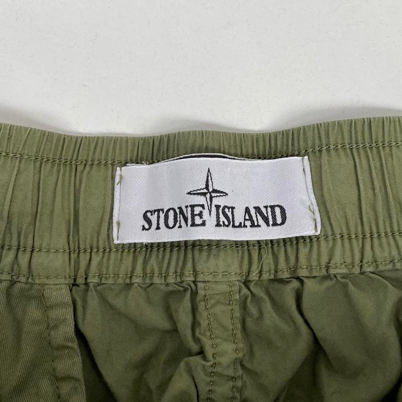 Stone Island SS 2022 Green and Black RE-T Fit Cargo Trousers