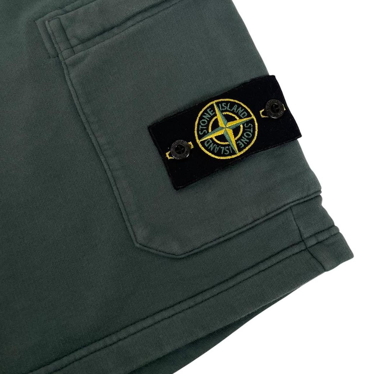 Stone Island AW 2022 Green Cotton Jogger Shorts