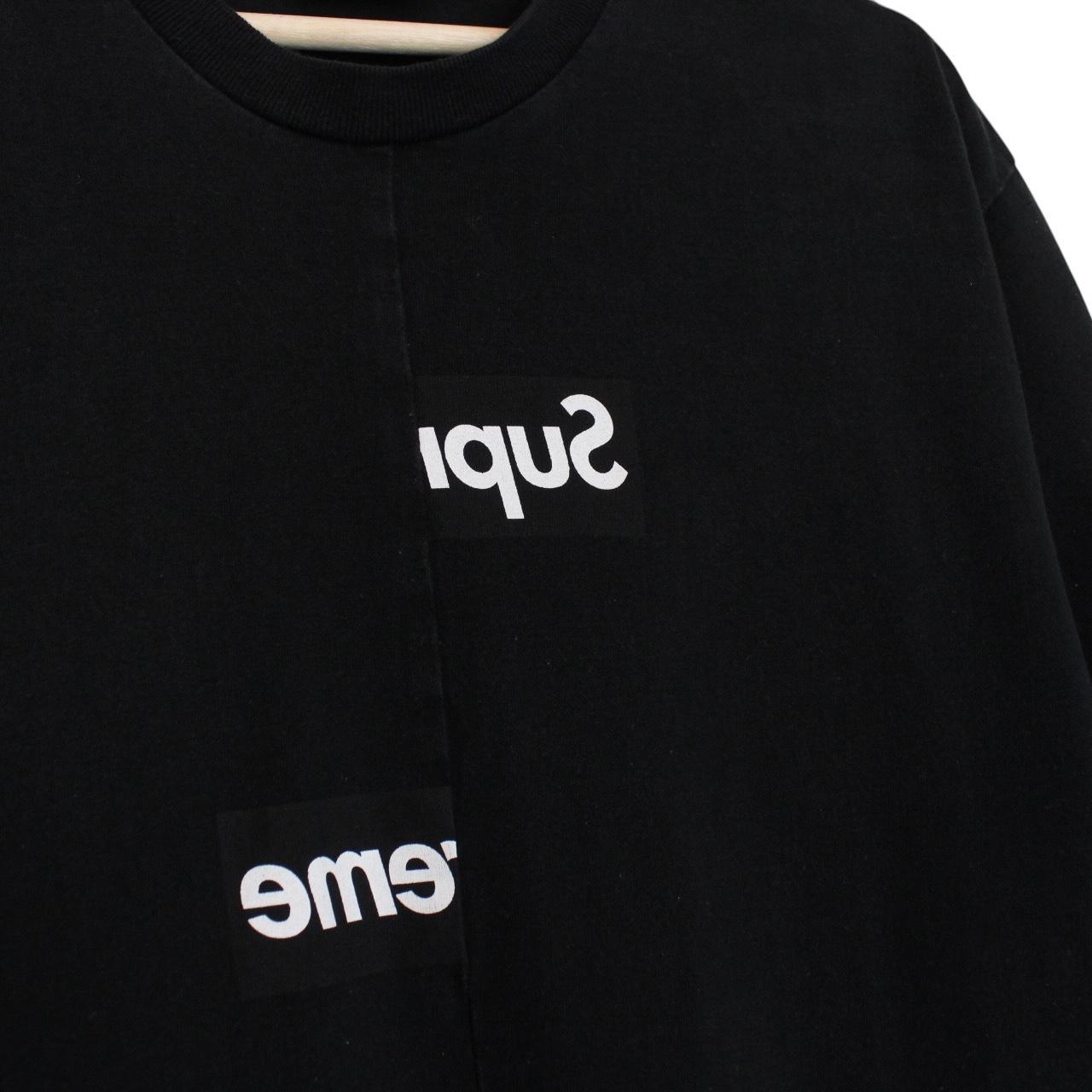 Supreme x Comme des Garçons 2018 Black and White Box Logo Short Sleeve T-Shirt