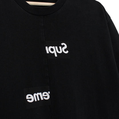 Supreme x Comme des Garçons 2018 Black and White Box Logo Short Sleeve T-Shirt