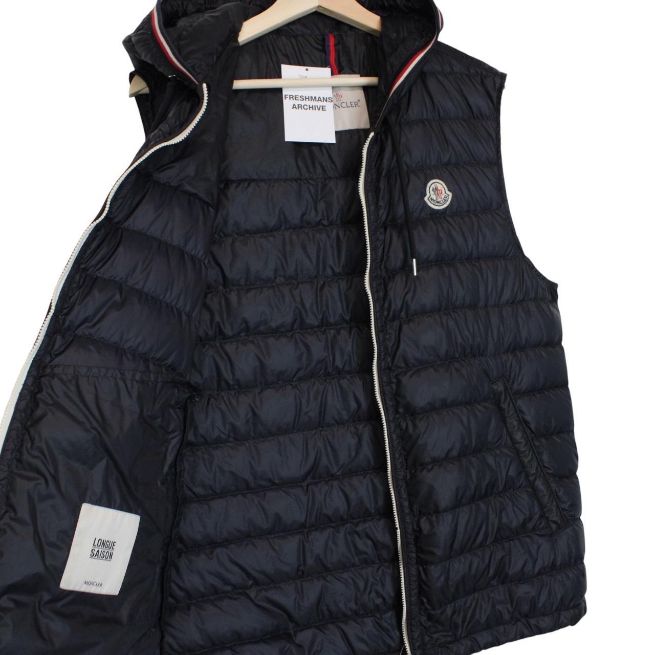 Moncler Navy Blue Cyriaque Nylon Hooded Down Gilet / Bodywarmer