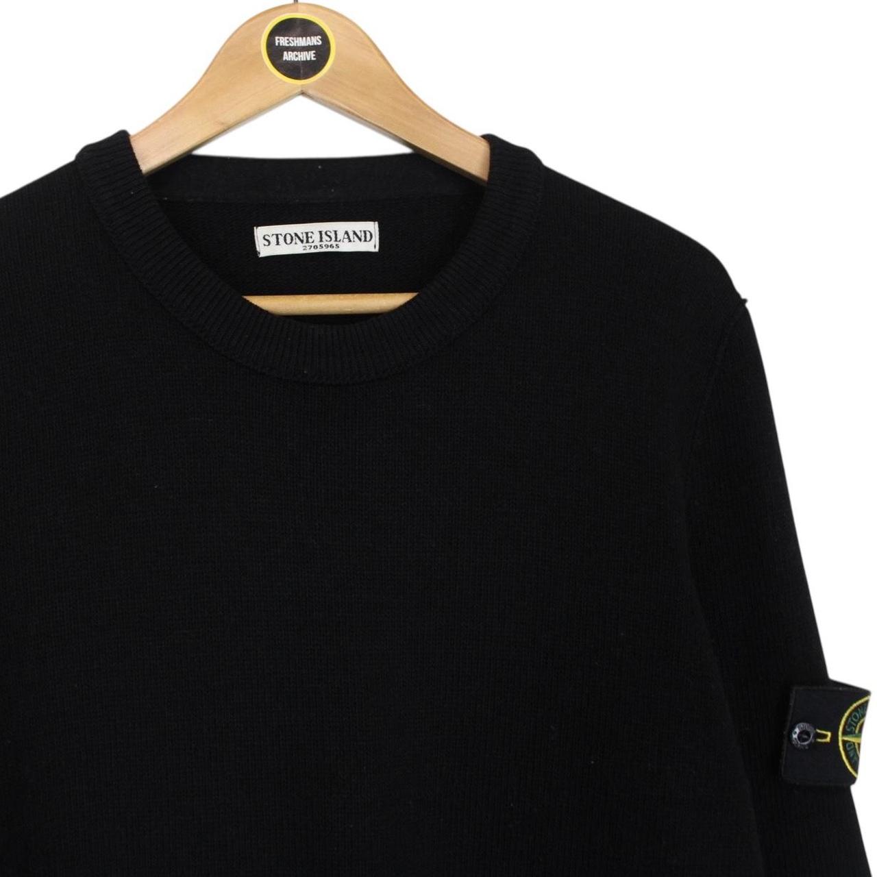 Stone Island Black Wool Knit Jumper