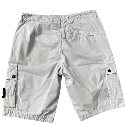 Stone Island SS 2024 Light Blue Bermuda Cotton Cargo Shorts