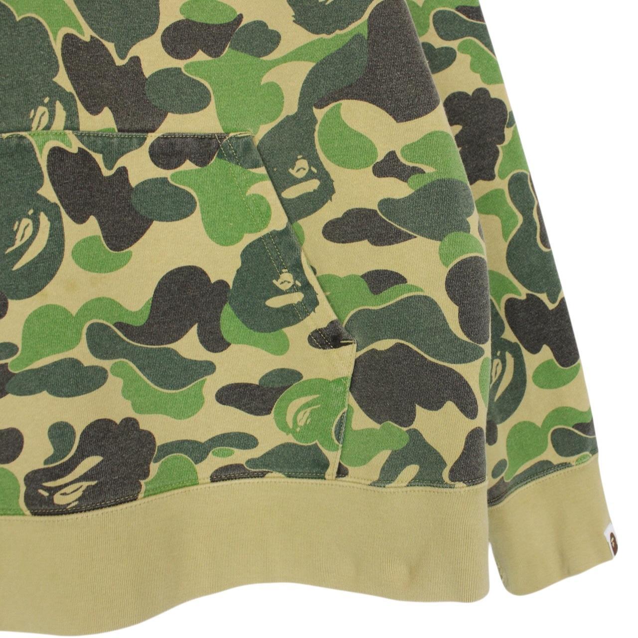 Bape Green ABC Camo 2nd Ape Pullover Cotton Hoodie