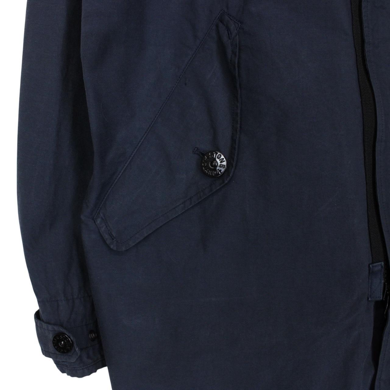Stone Island SS 2017 Navy Blue Light Cotton Nylon Twill Mac Coat