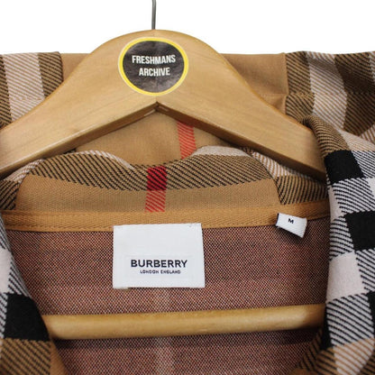 Burberry Tan Brown Archive Nova Check Pullover Hoodie Jumper