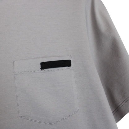 Prada Grey Pocket Cotton Short Sleeve T-Shirt