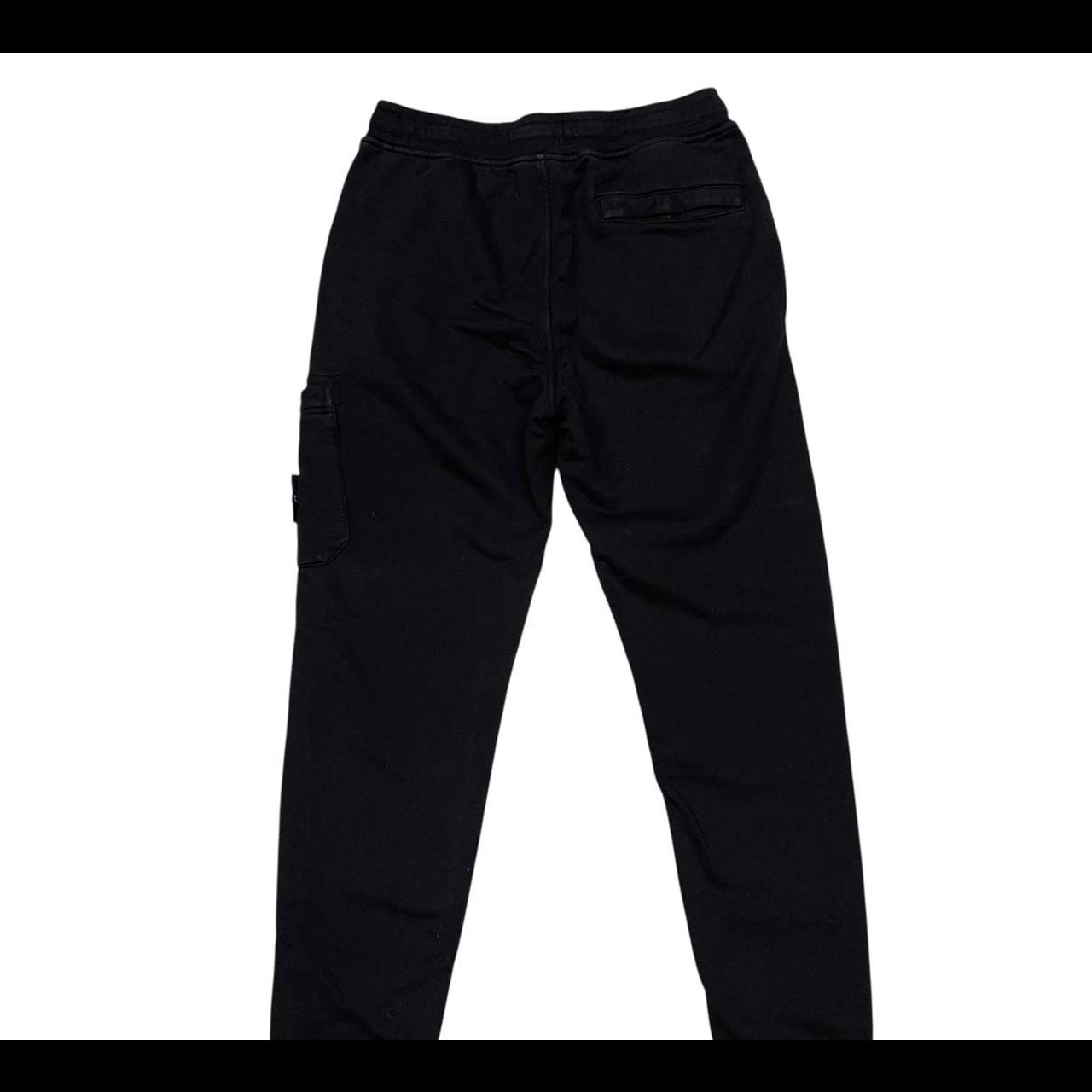 Stone Island SS 2024 Black Cotton Tracksuit Bottoms / Joggers