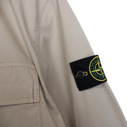 Stone Island SS 2023 Beige Full Zip Cotton Overshirt Jacket