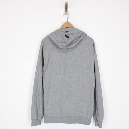 Emporio Armani EA7 Grey and Black Logo Print Hoodie Jumper