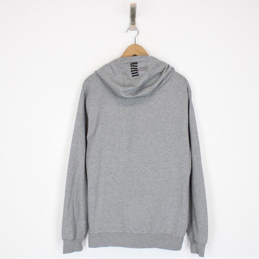Emporio Armani EA7 Grey and Black Logo Print Hoodie Jumper