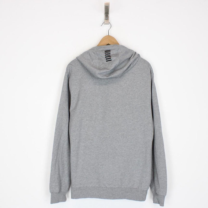Emporio Armani EA7 Grey and Black Logo Print Hoodie Jumper