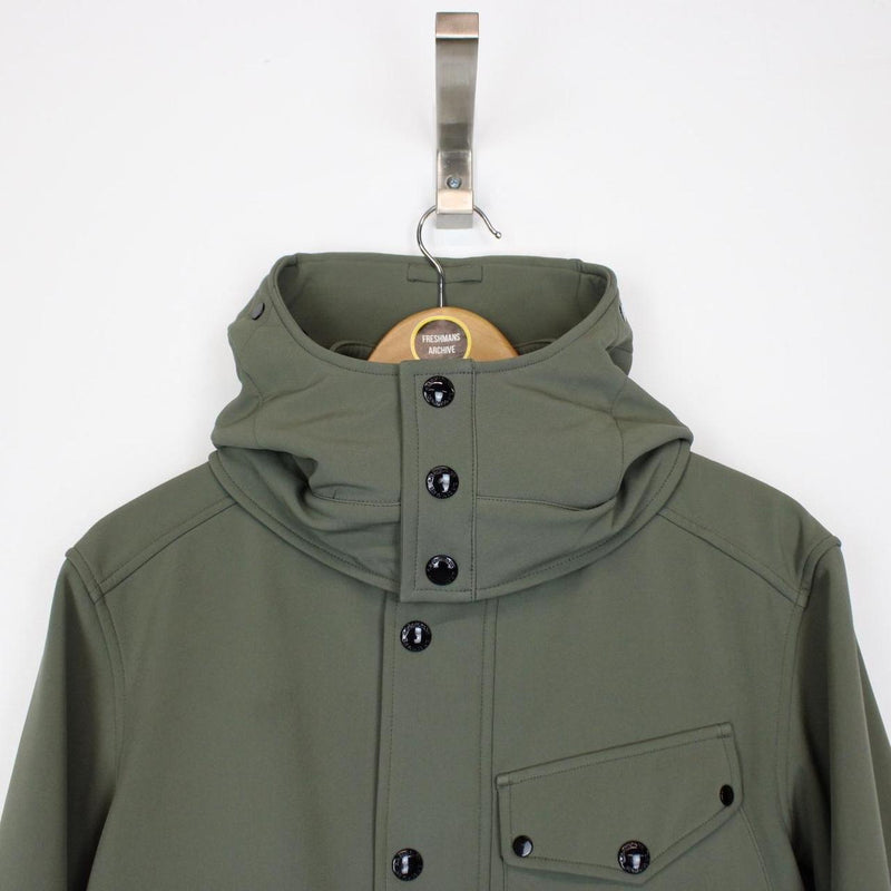 CP Company Military Olive Full Zip 3 Pocket Hooded Soft Shell Goggle Jacket