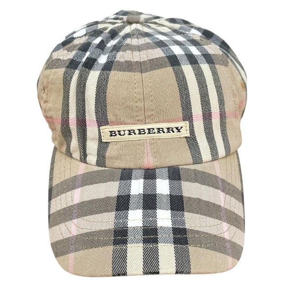 Vintage Burberry Beige Nova Check Baseball Cap