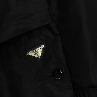 Vintage Prada Black Nylon Belted Trench Coat