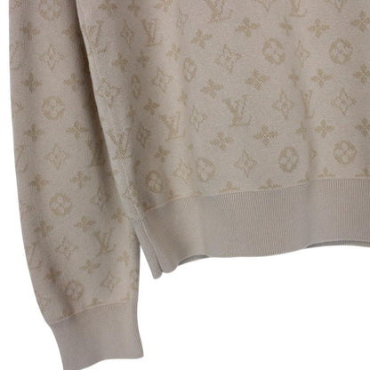 Louis Vuitton Beige LV Monogram Cotton Sweatshirt Jumper