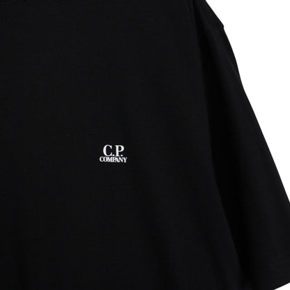 CP Company Black Goggle Print Short Sleeve Cotton T-Shirt