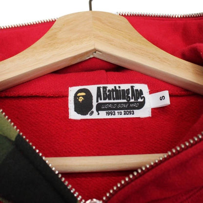 Bape Red Camo Full Zip WGM Shark Hoodie Jumper