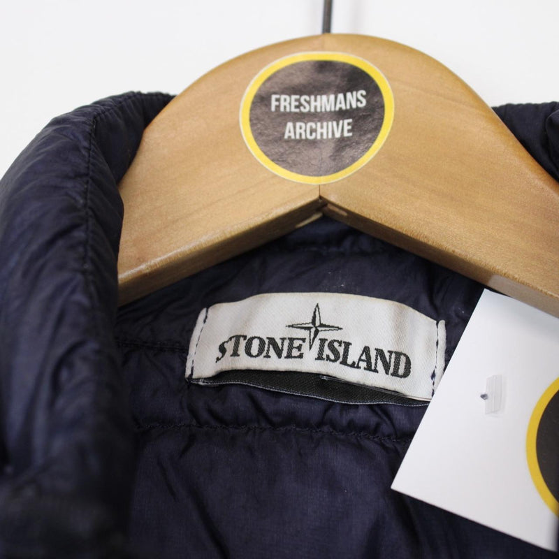 Stone Island AW 2015 Navy Blue Garment Dyed 26 GR x SQM_N Down Gilet