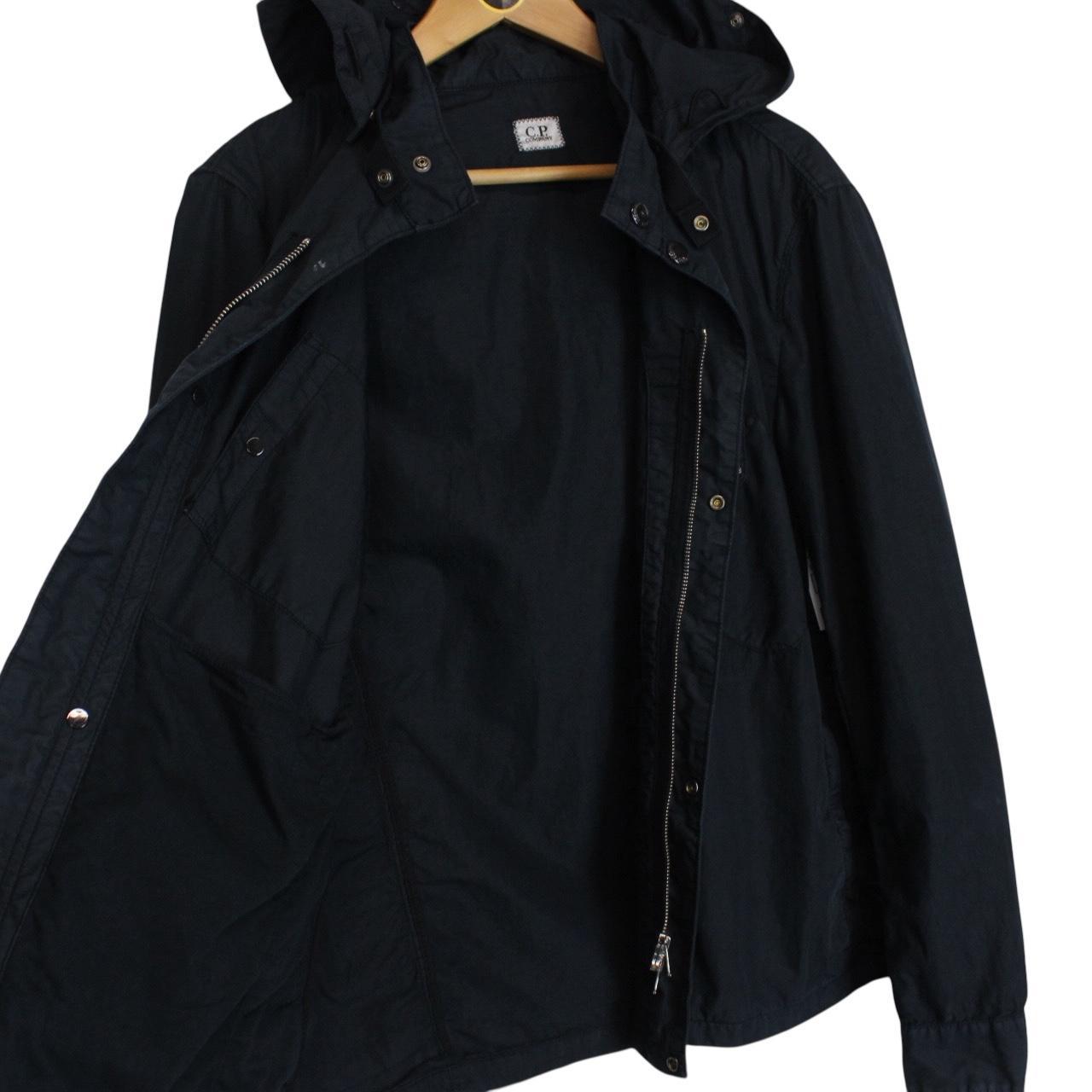 CP Company Navy Blue Garment Dyed Full Zip Goggle Jacket