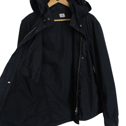 CP Company Navy Blue Garment Dyed Full Zip Goggle Jacket