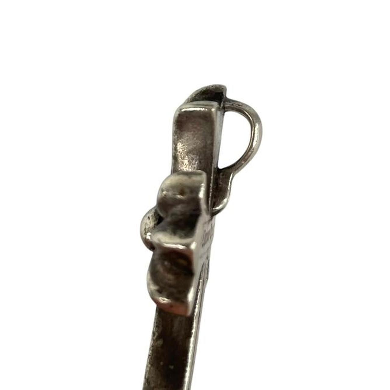 Chrome Hearts silver cross pendant with tarnished finish and vintage 1991 design.