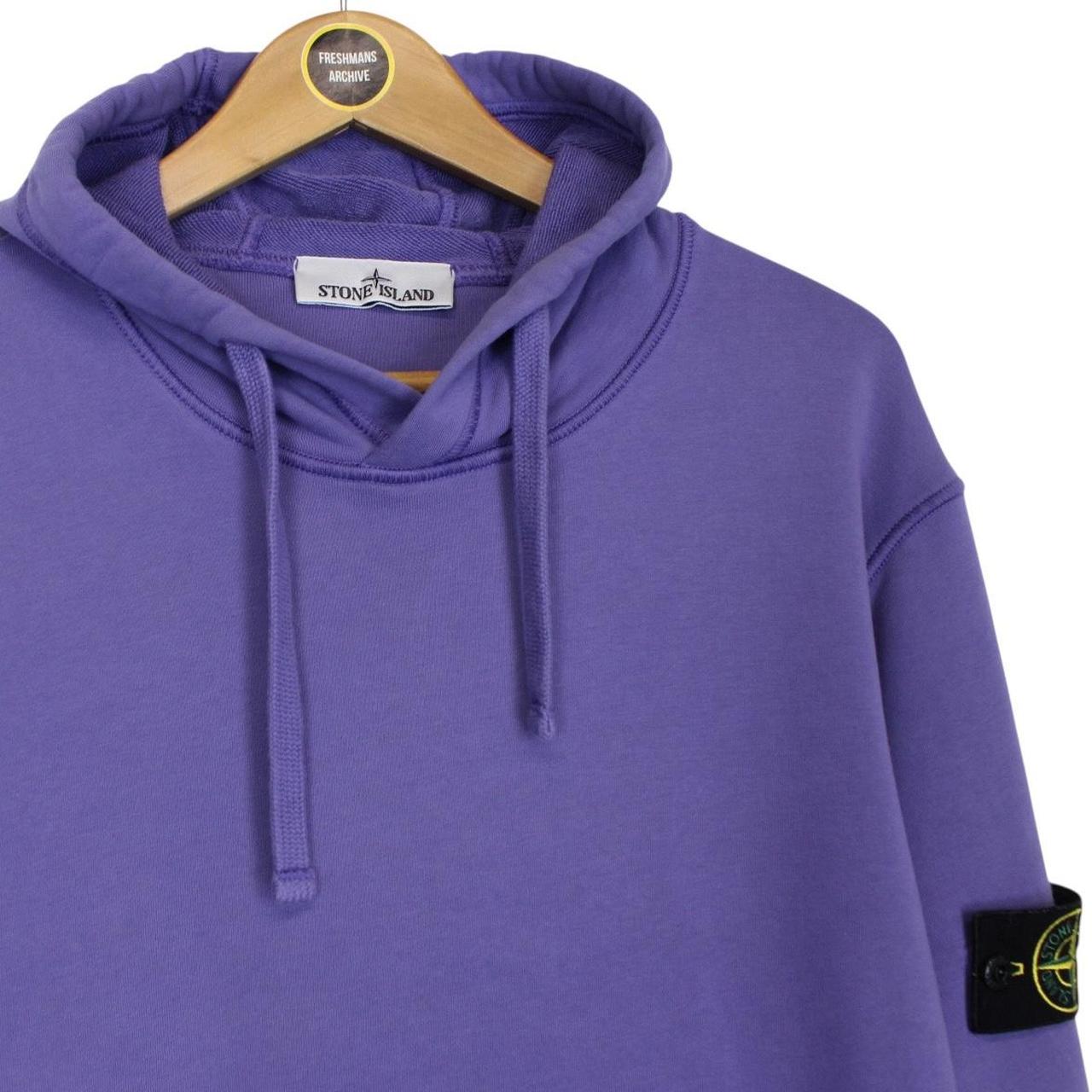 Stone Island SS 2024 Purple Cotton Hoodie Jumper