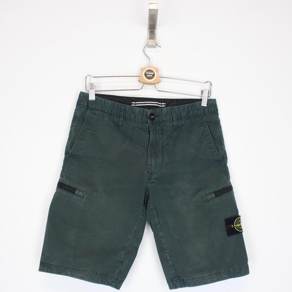 Stone Island SS 2018 Petrol Green Bermuda Cotton Cargo Shorts