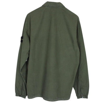 Stone Island AW 2020 Green Full Zip Cotton Overshirt Jacket