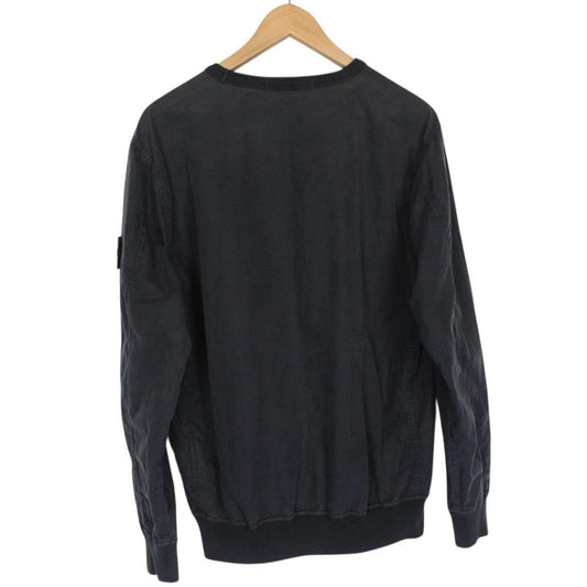 Stone Island SS 2019 Navy Blue Resin Cotton Sweatshirt Jumper