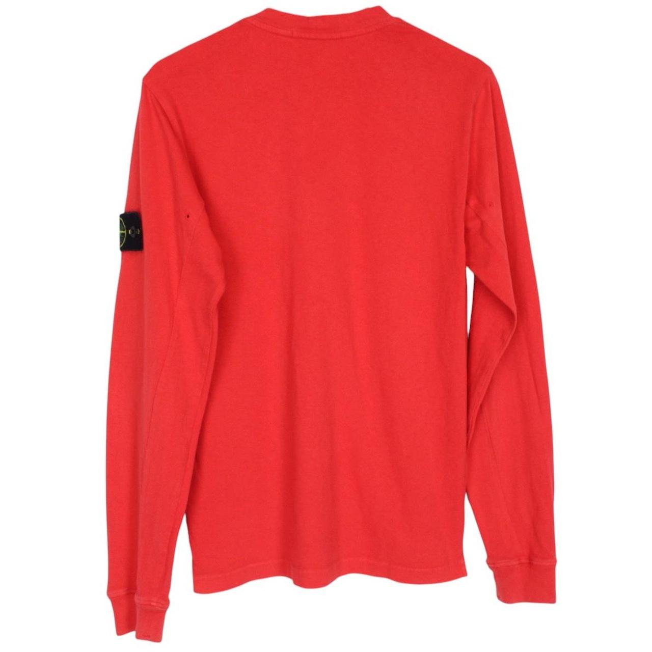 Stone Island SS 2016 Red Long Sleeve Cotton T-Shirt