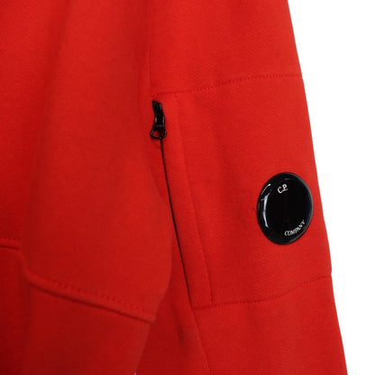 CP Company Red Cotton Lens Hoodie Jumper