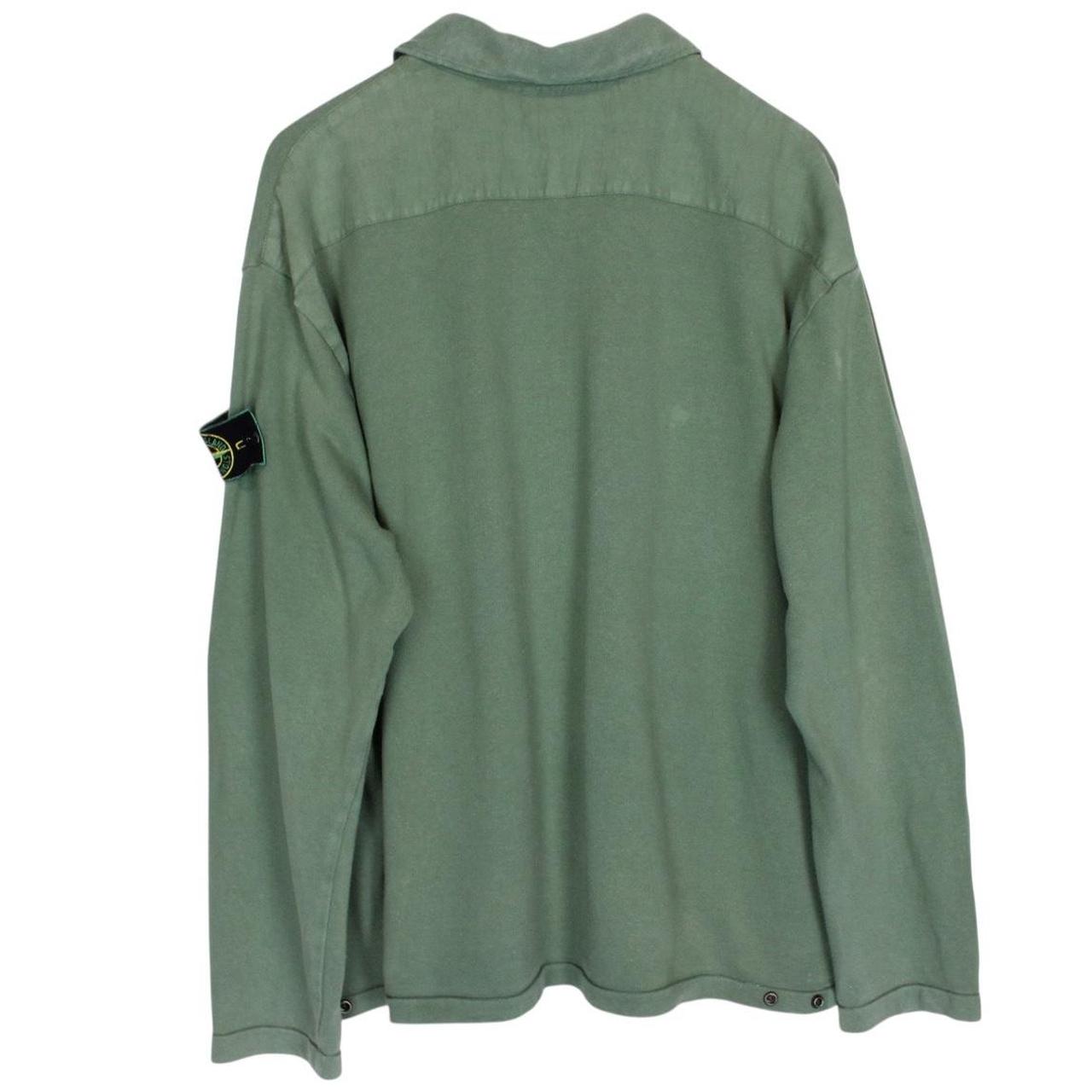 Stone Island SS 1995 Green Full Zip Cotton Sweatshirt