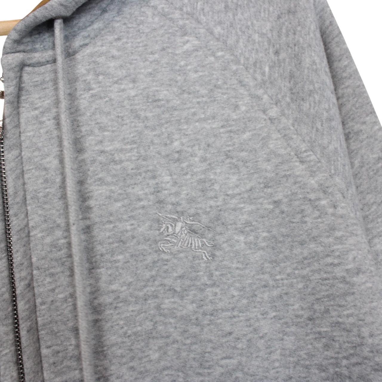 Burberry Grey Nova Check Full Zip Cotton Hoodie Jumper