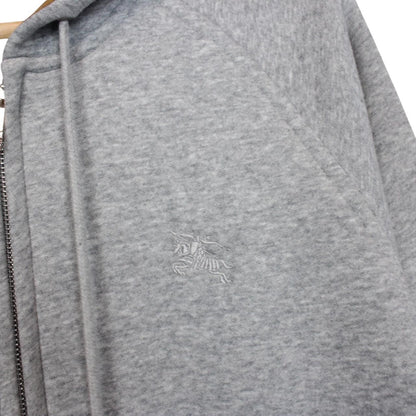 Burberry Grey Nova Check Full Zip Cotton Hoodie Jumper