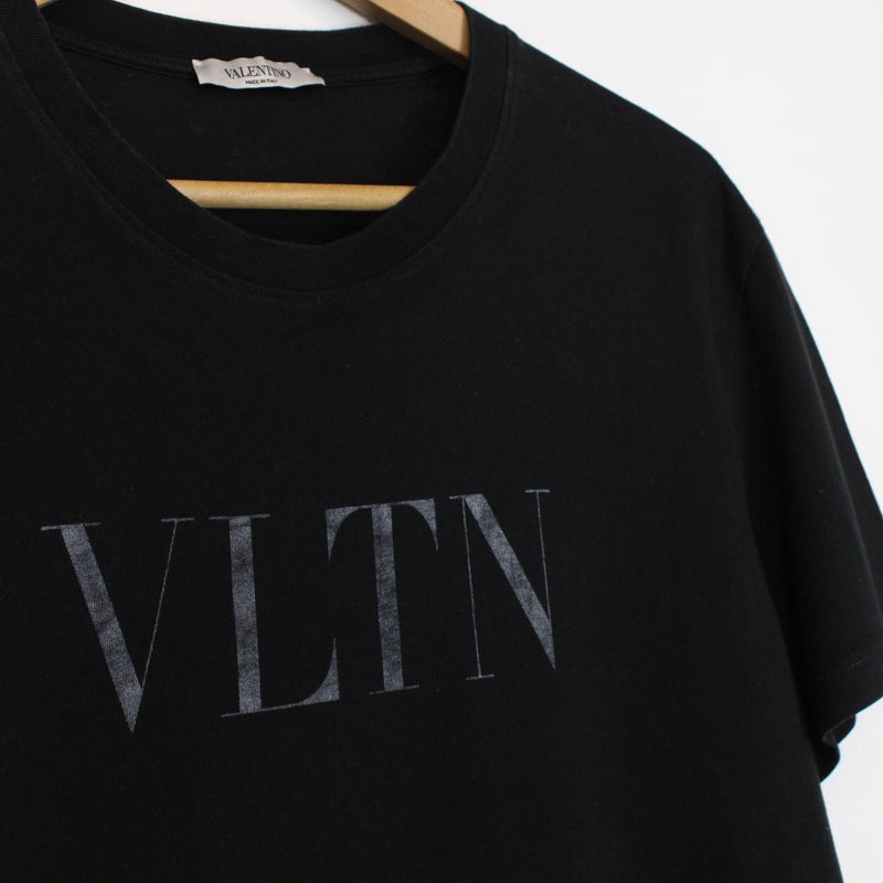 Valentino VLTN Logo Black Short Sleeve Cotton T-Shirt