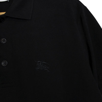 Burberry Black and Tan Nova Check Short Sleeve Cotton Polo Shirt