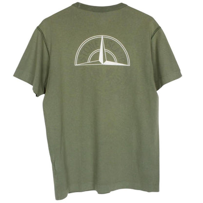 Stone Island AW 2019 Green Short Sleeve Cotton Logo Print T-Shirt