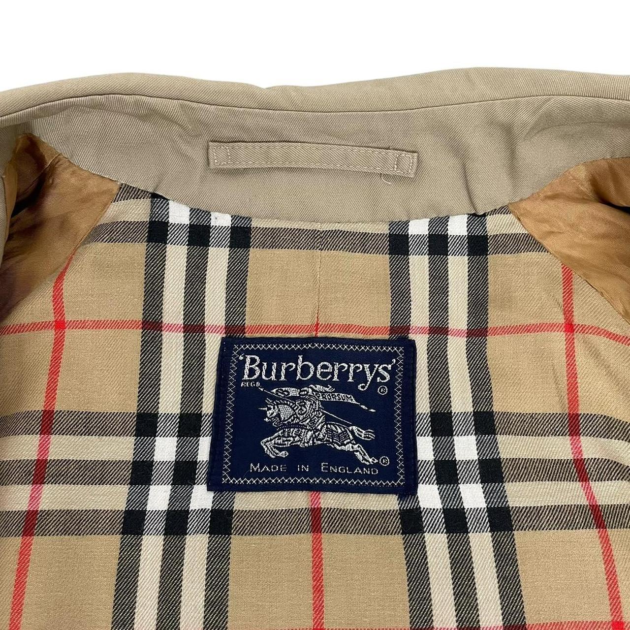 Vintage 90s Burberry Beige Single Breasted Trench Coat