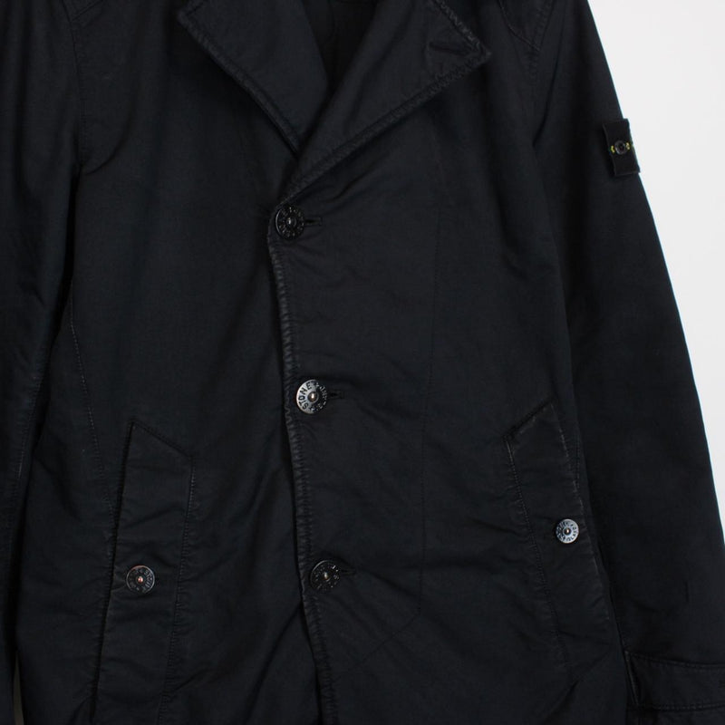 Stone Island AW 2017 Navy Blue David-TC Button Up Coat