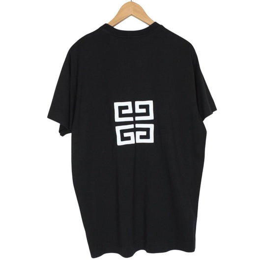 Givenchy Paris Black and White 4G Emblem Logo Short Sleeve Cotton T-Shirt
