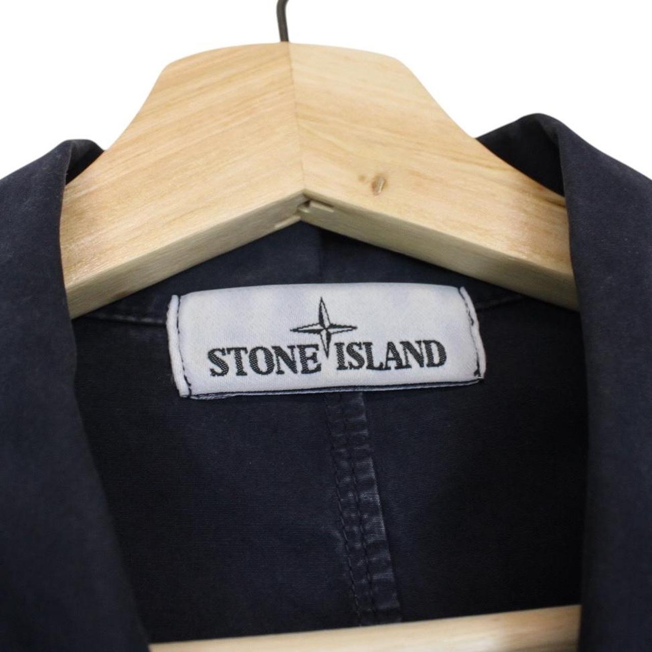 Stone Island AW 2018 Navy Blue Full Zip Cotton Overshirt Jacket