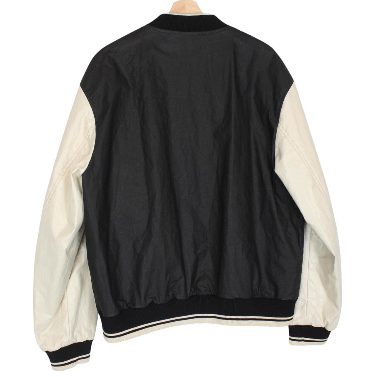 Dries Van Noten Black and Cream Volker Tipped Bomber Jacket