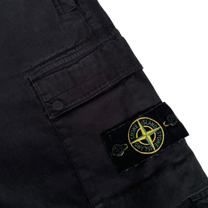 Stone Island AW 2023 Black RE-T Fit Cargo Trousers