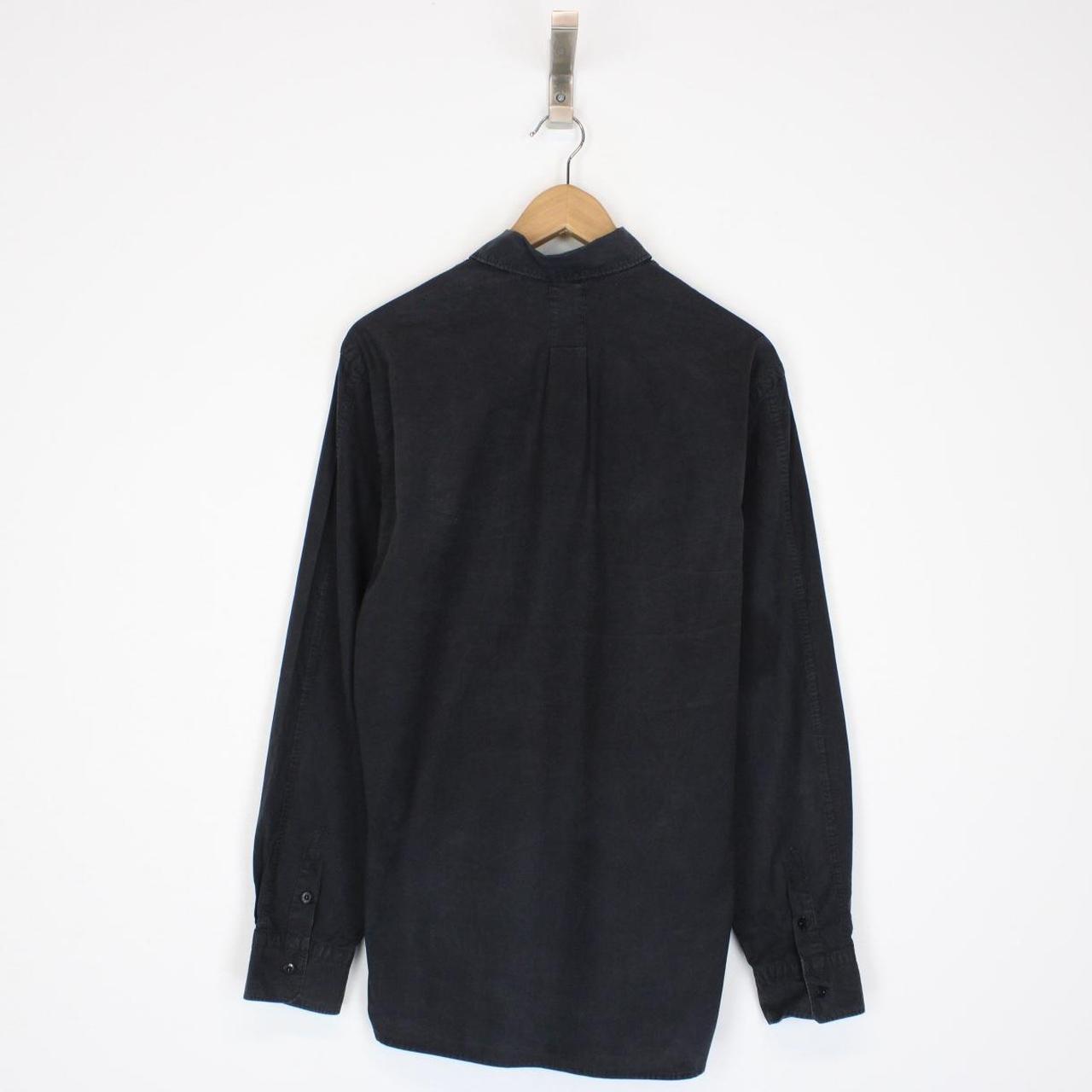Vintage Stone Island AW 2003 Black Long Sleeve Cotton Logo Shirt