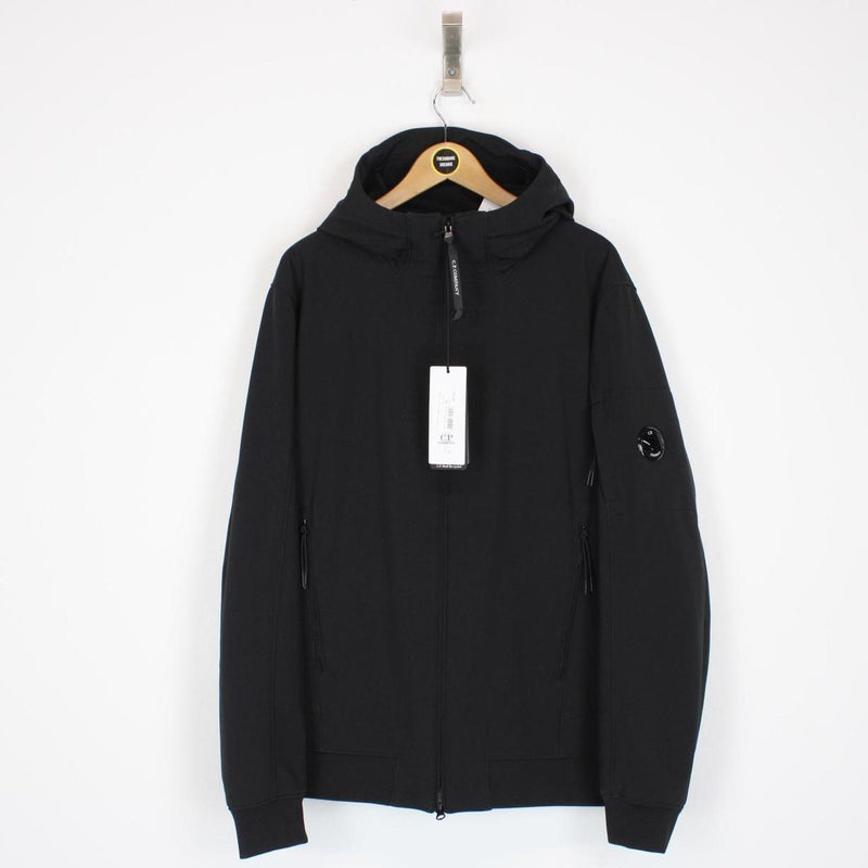CP Company Black Full Zip Goggle Soft Shell Jacket