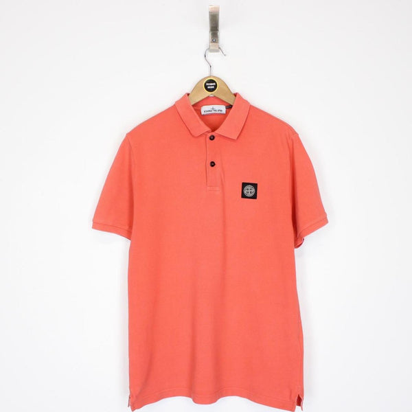 Stone Island SS 2020 Orange Short Sleeve Compass Polo Shirt